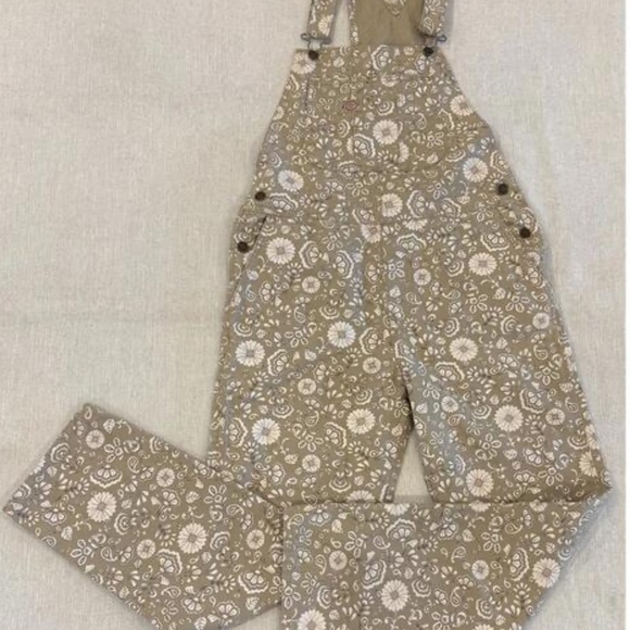 Dickies Pants - Dickies Ellis floral print bib overalls pants women’s small one piece UO
